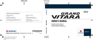 2010 Suzuki Grand Vitara Owners Manual